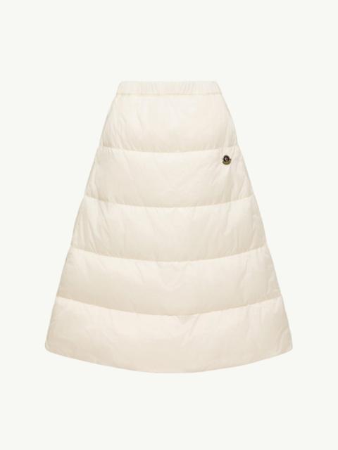 Moncler Reversible Wool Twill Padded Midi Skirt