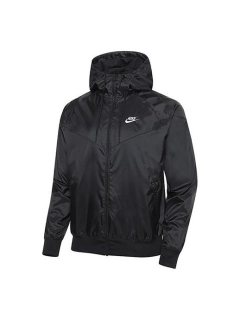 Nike Nike Sports Zipper hooded Windproof Jacket Black DA0001-010