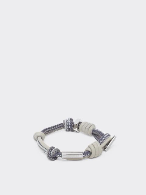 Ferrari Knotted leather and cord bracelet