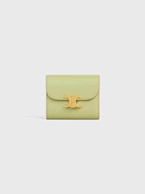 CELINE Triomphe Small Flap Wallet in Shiny calfskin