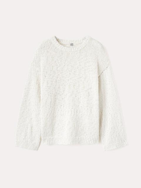 Totême Textured cotton knit bright cream