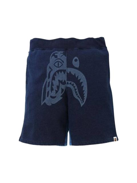 A BATHING APE® BAPE Tiger Shark Sweat Shorts 'Indigo'