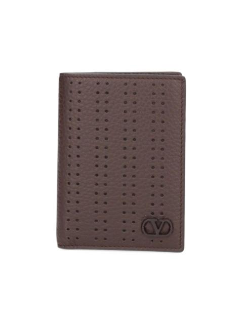 Valentino VLogo Signature perforated card holder