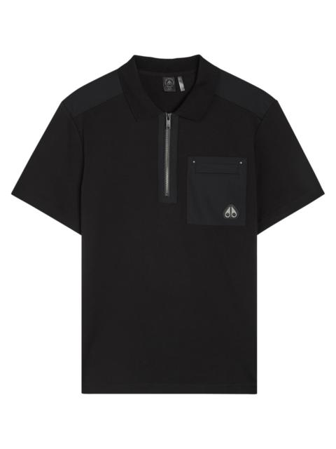 MOOSE KNUCKLES Moose Knuckles Dalon Panelled Piqué Cotton Polo Shirt