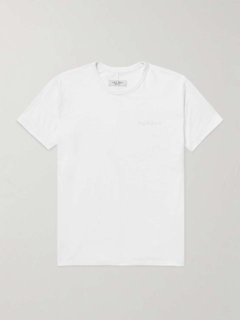 rag & bone Principle Logo-Embroidered Organic Cotton-Jersey T-Shirt