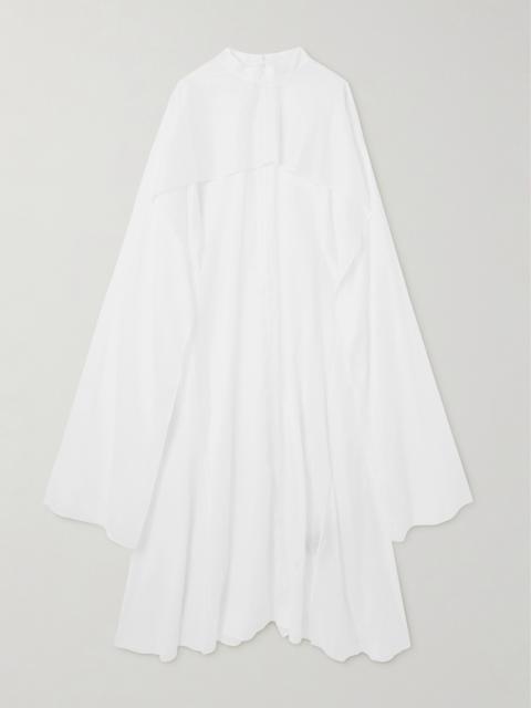 Jil Sander Cape-effect Cotton-poplin Maxi Dress