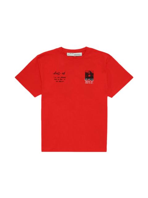 Off-White OFF-WHITE Oversized Monalisa Graphic Print T-Shirt Red