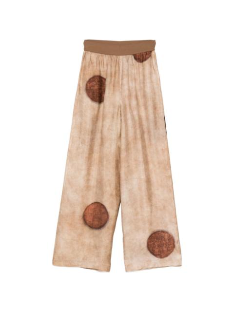 UMA WANG Pansy dot-print trousers