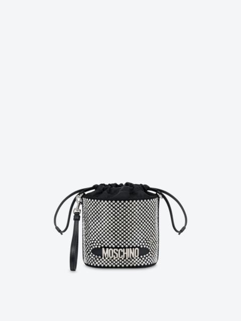 BUCKET BAG WITH RHINESTONES