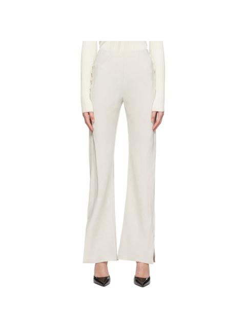 Yuzefi Off-White Acetate Trousers