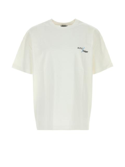 A.P.C. White cotton A.P.C. x FRGMT t-shirt
