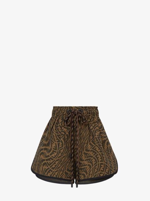 FENDI Brown canvas pants