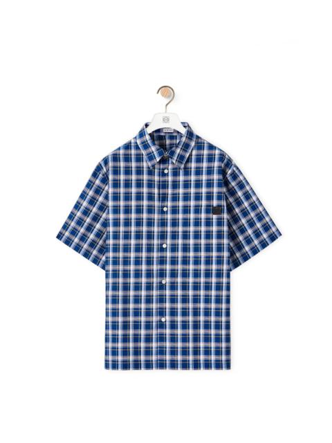 Loewe Short sleeve check shirt in cotton