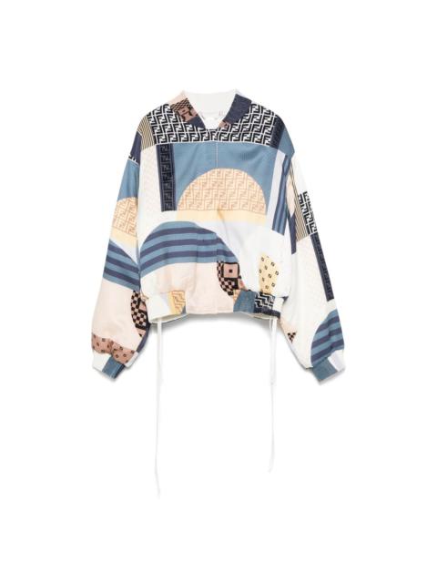 ブルゾン Fendi Reversible Patchwork Silk Bomber FENDI Fendi Reversible Patchwork Silk Bomber
