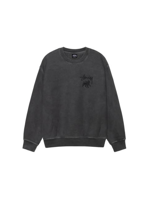 Stüssy Stussy Rasta Lion Pigment Dyed Crew Black