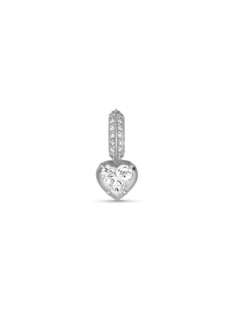STONE AND STRAND Cluny LAB-Created Heart Diamond Silver Charm