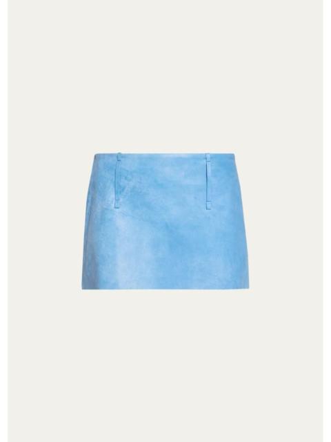All Three Tirza Leather Mini Skirt