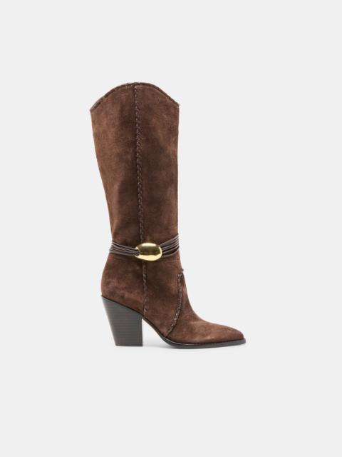 dolce vita JODY WIDE CALF BOOTS DK BROWN SUEDE