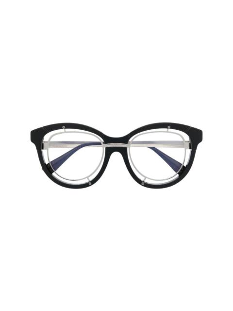 Kuboraum metallic-frame glasses