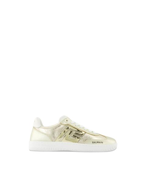 Balmain almond-toe swan sneakers