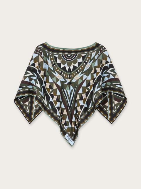 PUCCI MANUBA PRINT SILK BLOUSE