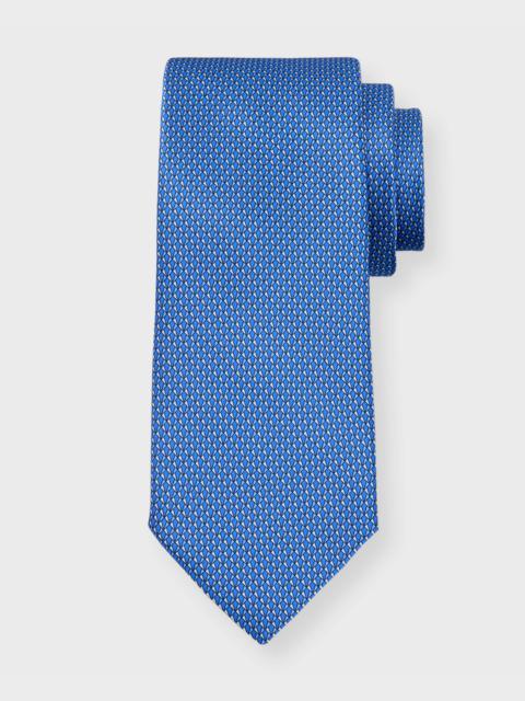 Canali Men's Micro-Geometric Silk Jacquard Tie