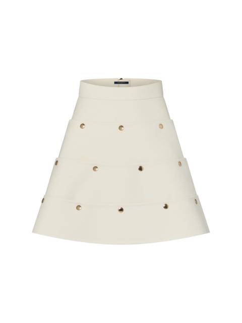 Louis Vuitton Tiered Snap Button Skirt