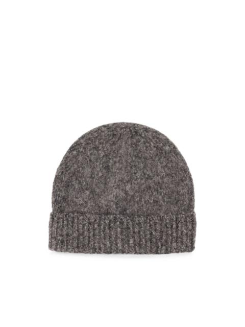 OFFICINE GÉNÉRALE fuzzy-knit wool beanie hat