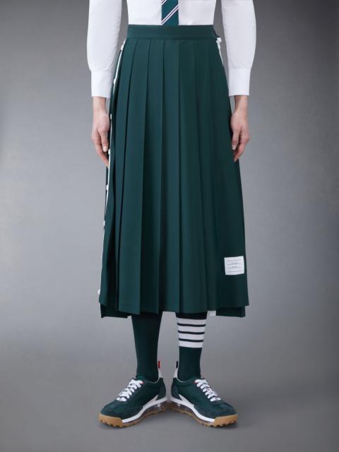 Poly Twill Side Vent Pleated Skirt