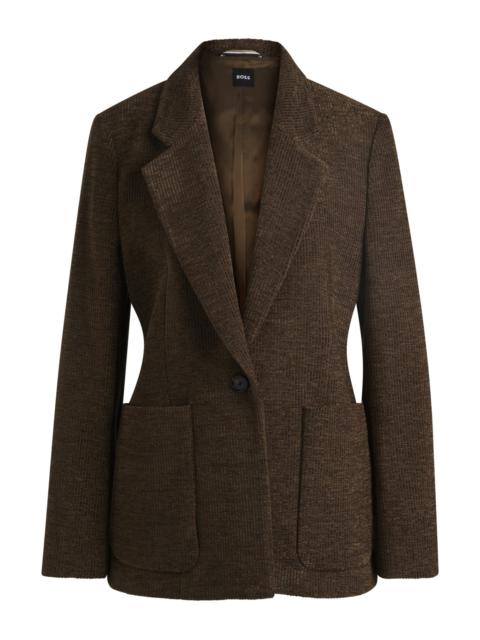 BOSS RELAXED-FIT JACKET IN VELVET CORDUROY