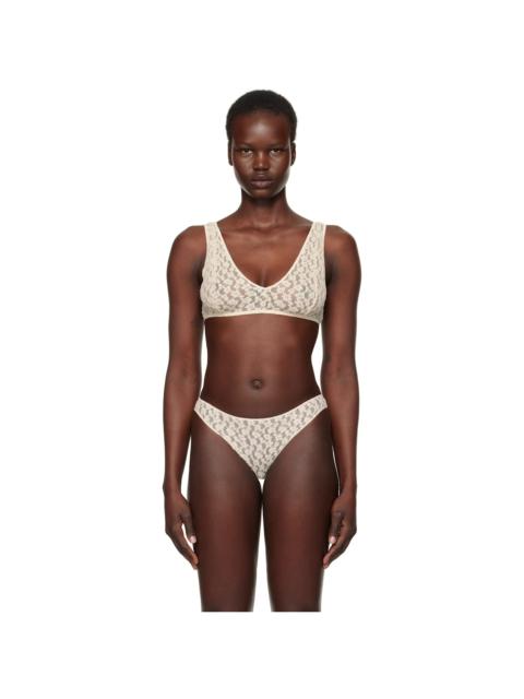 BASERANGE Off-White Crescent Bra