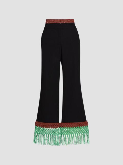 ROSIE ASSOULIN Women's Macrame Pizzants Pants - Black