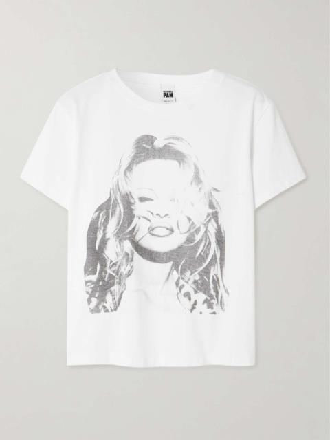 RE/DONE + NET SUSTAIN + Pamela Anderson printed organic cotton-jersey T-shirt