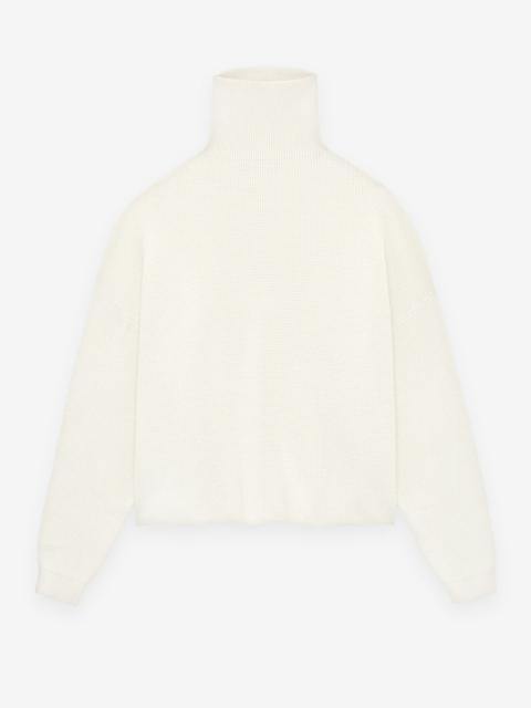 ESSENTIALS Womens Waffle Turtleneck