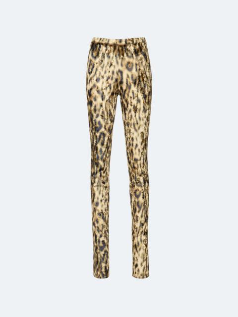 LAPOINTE Velvet Leopard Split Hem Legging