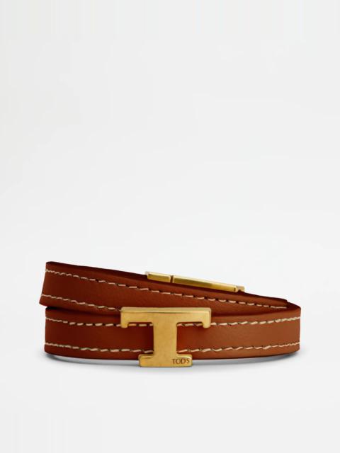 Tod's BRACELET IN LEATHER - BROWN