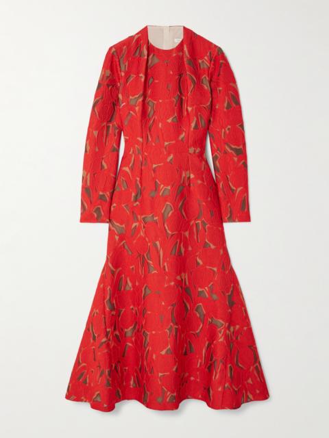EMILIA WICKSTEAD Seneca Cutout Twill Midi Dress