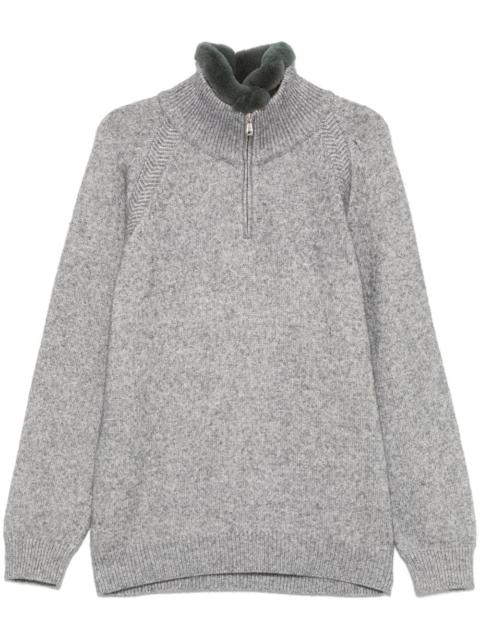 Brioni detachable-collar sweater
