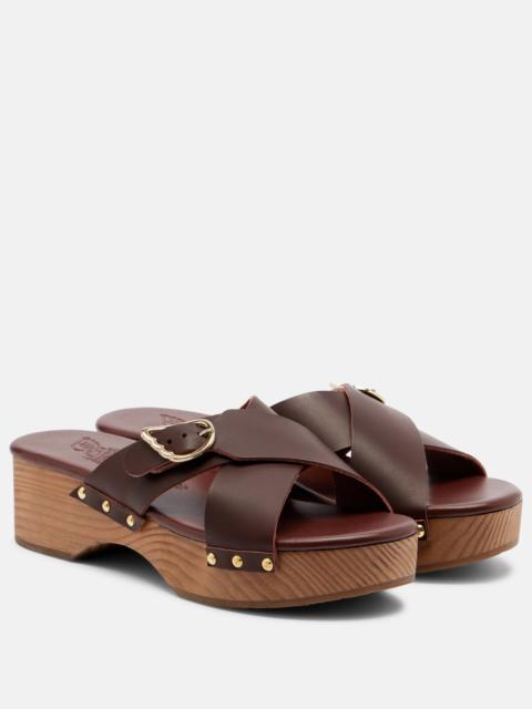 ANCIENT GREEK SANDALS Leather platform sandals