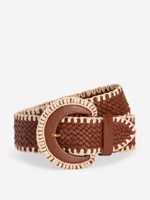 BODEN Woven Stitch Belt-Tan