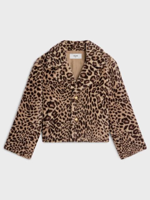 CELINE egg-shaped peacoat in fur-effect wool