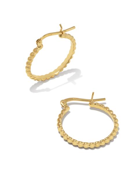 KENDRA SCOTT Beaded 20mm Hoop Earrings in 18k Gold Vermeil
