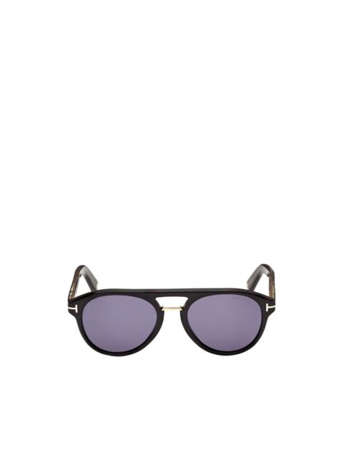 TOM FORD T-motif pilot-frame sunglasses