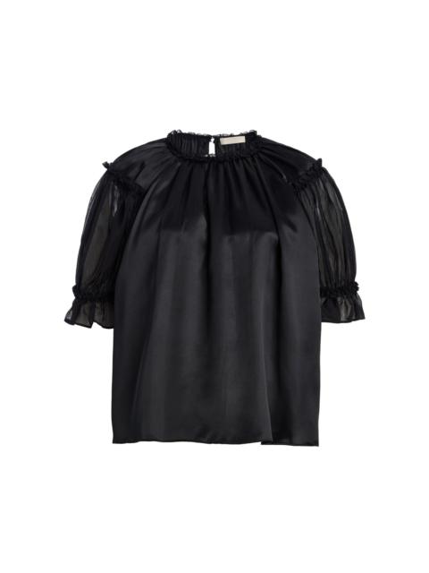 ULLA JOHNSON Alina Silk Top black