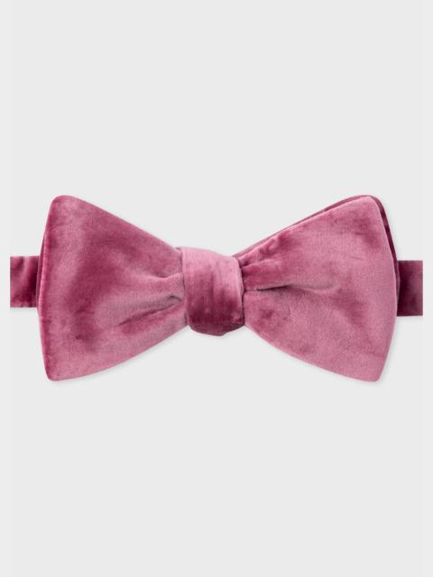 Fuchsia Velvet Self-Tie Bow Tie