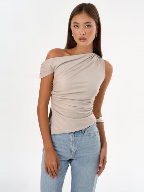 LAMARQUE SANNE | Leather Draped Top