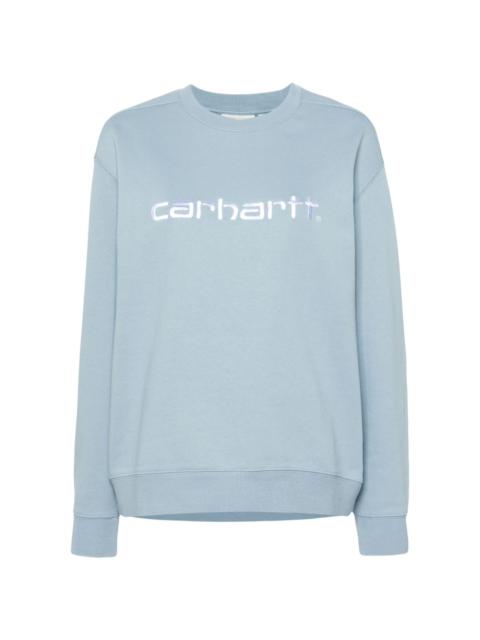 logo-embroidered cotton sweatshirt