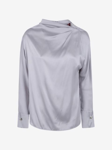Max Mara draped silk shirt