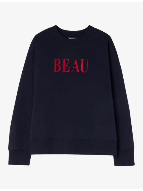 WHISTLES Beau Logo-Embroidered Cotton Sweatshirt