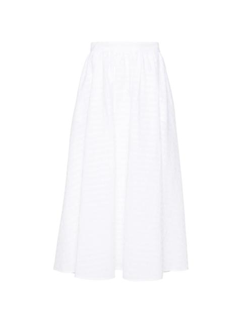 MSGM seersucker-embellished skirt